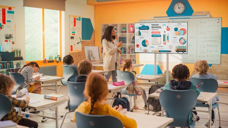 Teacher in classroom