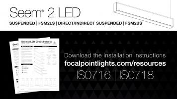 Seem 2 Led Suspended Fsm2ls Focal Point Lights