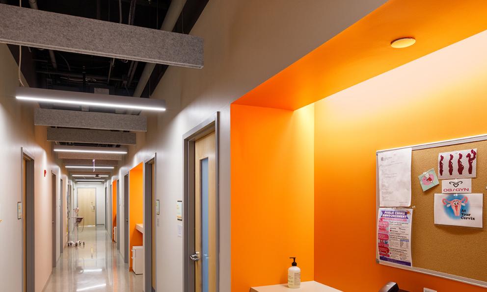 Esperanza Healthcare Corridor Seem 1 Acoustic Focus Wall Wash